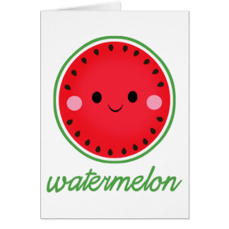 Kawaii Watermelon Hälsningskort