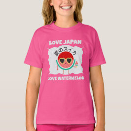 Kawaii WATERMELON KÄRLEK JAPAN Cute Summer Fruit T Shirt