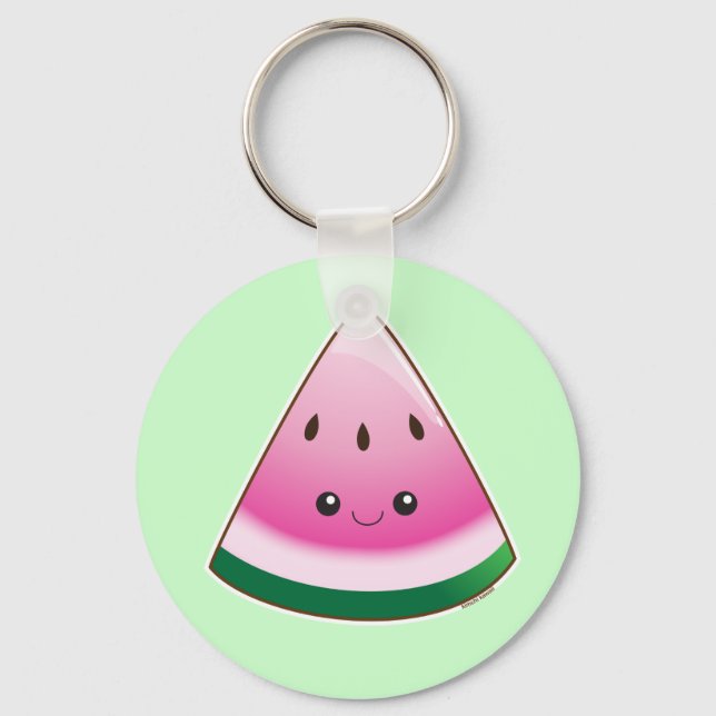 Kawaii Watermelon Nyckelring (Framsida)