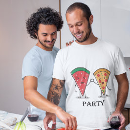 Kawaii Watermelon Pizza Party Food Älskare Unisex T Shirt