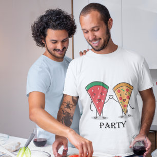 Kawaii Watermelon Pizza Party Food Älskare Unisex T Shirt