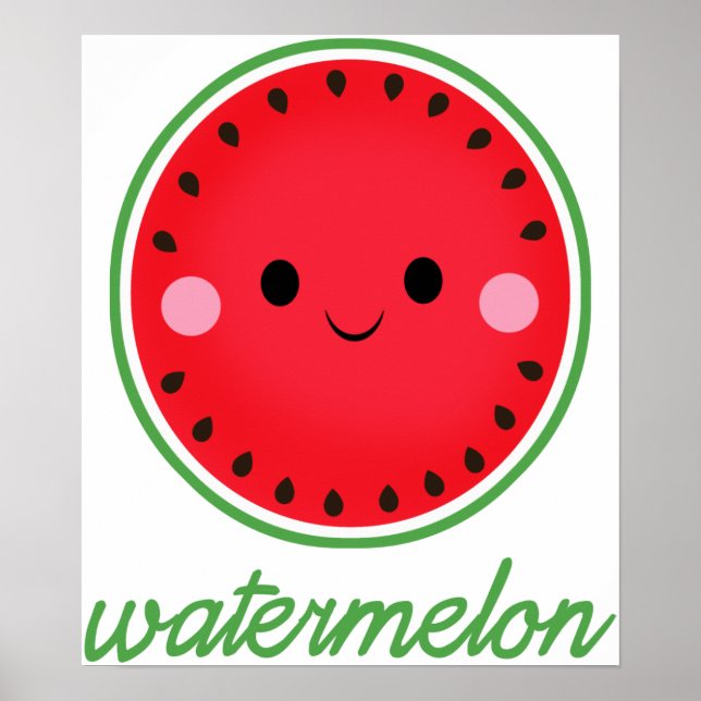 Kawaii Watermelon Poster (Framsidan)