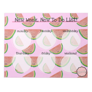 Kawaii Watermelon Segce varje vecka Anteckningsblock