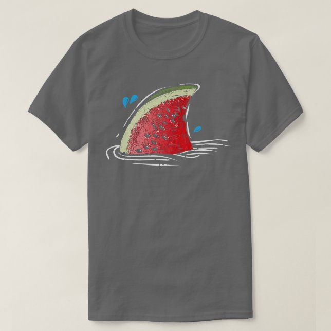 Kawaii Watermelon Shark Fin Family Summer Vacation T Shirt (Design framsida)