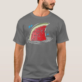 Kawaii Watermelon Shark Fin Family Summer Vacation T Shirt