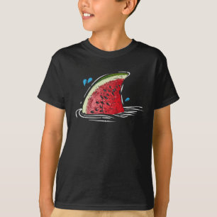 Kawaii Watermelon Shark Fin Family Summer Vacation T Shirt
