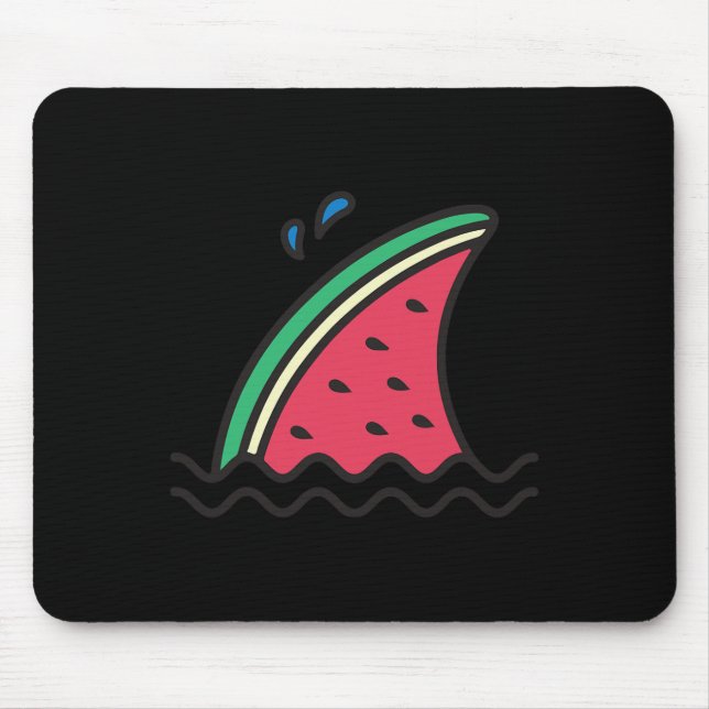 Kawaii Watermelon Shark Fin Funny Family Summer Va Musmatta (Framsidan)