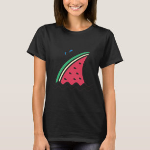 Kawaii Watermelon Shark Fin Funny Family Summer Va T Shirt