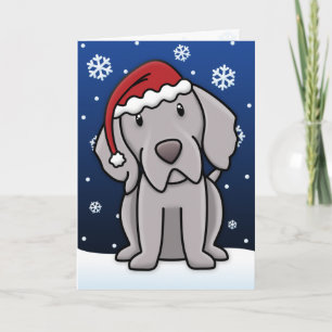 Kawaii Weimaraner julkort Helgkort