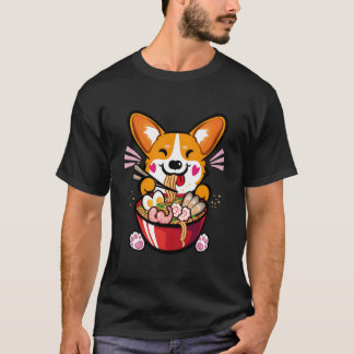 Kawaii Welsh Corgi äter Ra T Shirt