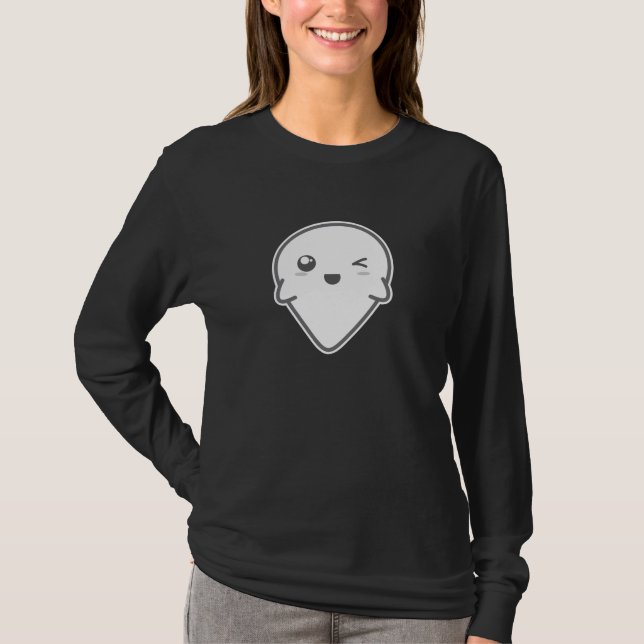 Kawaii Winking Ghost Clothing Tröja (Framsida)