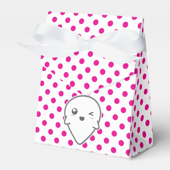 Kawaii Winking Ghost Gift Box Presentaskar (Framsidan Sidan)