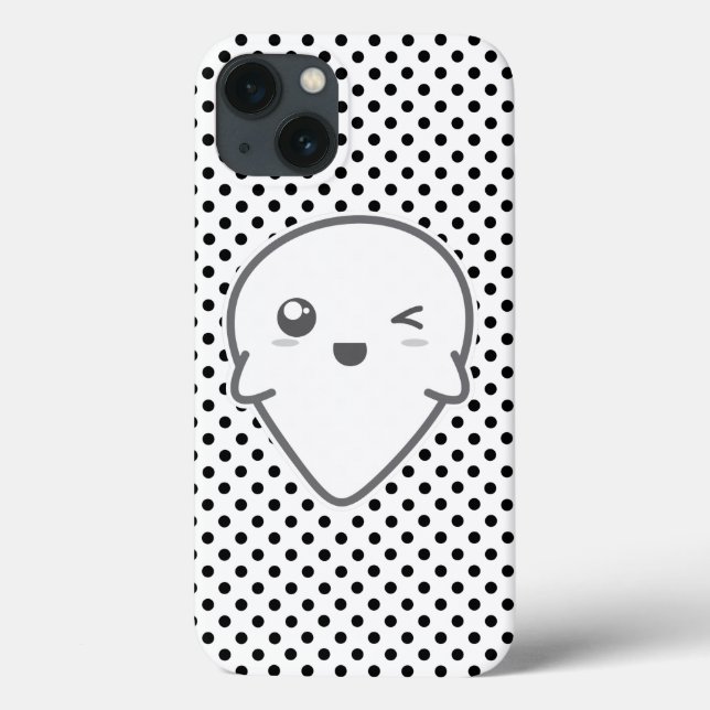 Kawaii Winking Ghost iPad Case (Baksida)