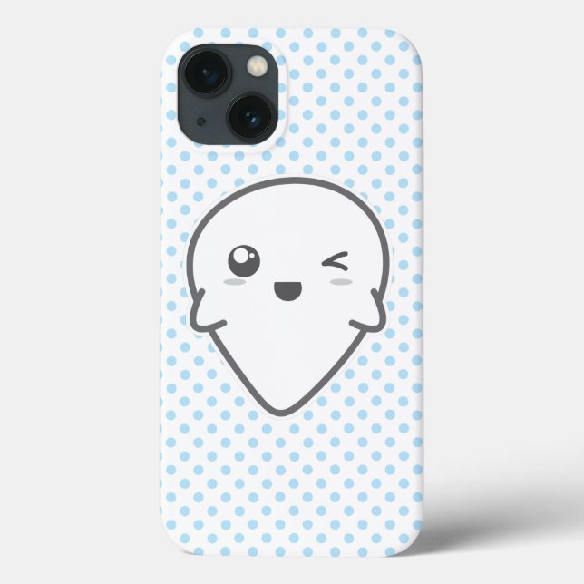 Kawaii Winking Ghost iPad Case (Baksida)