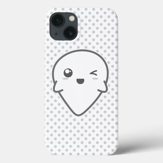 Kawaii Winking Ghost iPad Case (Baksida)