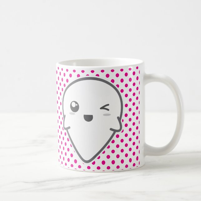 Kawaii Winking Ghost Mugg (Höger)
