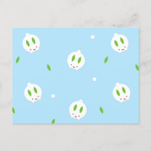 Kawaii Winter Snö Bunny Vykort