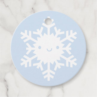 Kawaii Winter Snowflake Gåvor Etiketter