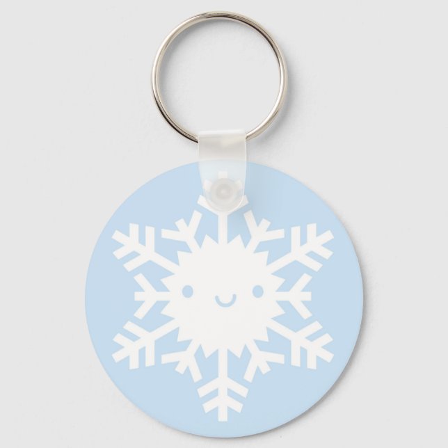 Kawaii Winter Snowflake Nyckelring (Framsida)