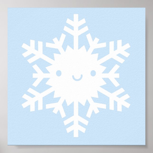 Kawaii Winter Snowflake Poster (Framsidan)