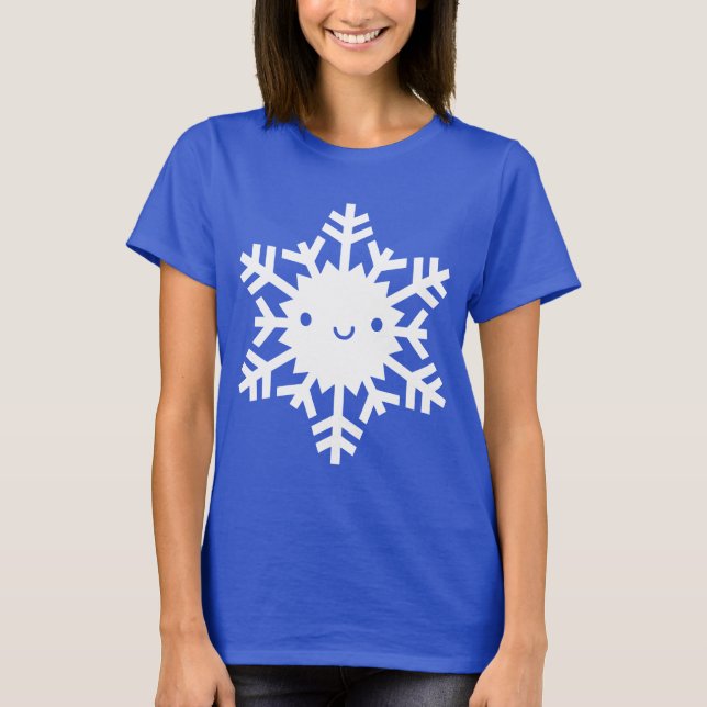 Kawaii Winter Snowflake T-shirt (Framsida)