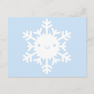Kawaii Winter Snowflake Vykort