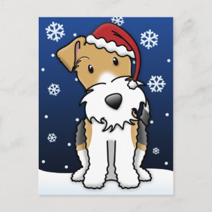 Kawaii Wire Fox Terrier-vykort Helg Vykort