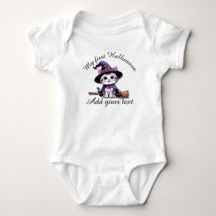 Kawaii Witch Kitten – Baby Halloween-bodysuit T Shirt