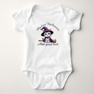 Kawaii Witch Kitten – Baby Halloween Bodysuit T Shirt