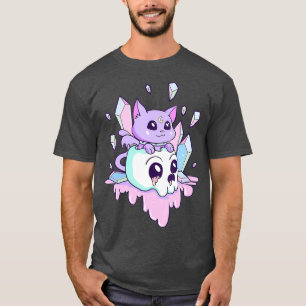 Kawaii Witchy Cat Cute Pastel Goth Creepy Cats T Shirt