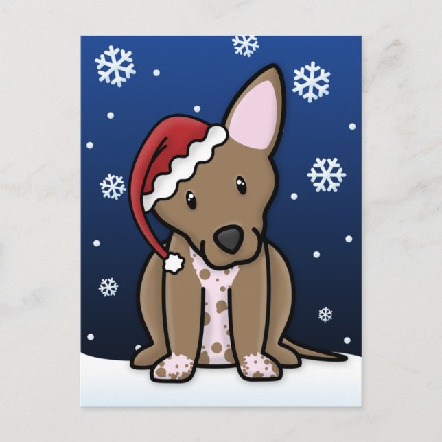 Kawaii Xoloitzcuintle julvykort Helg Vykort (Framsida)