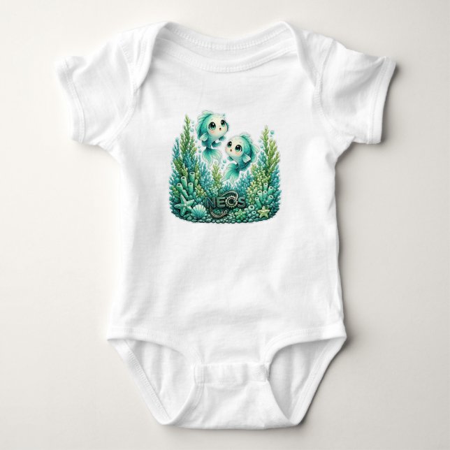 Kawaii Zodiac Neos Fiskarna T Shirt (Framsida)