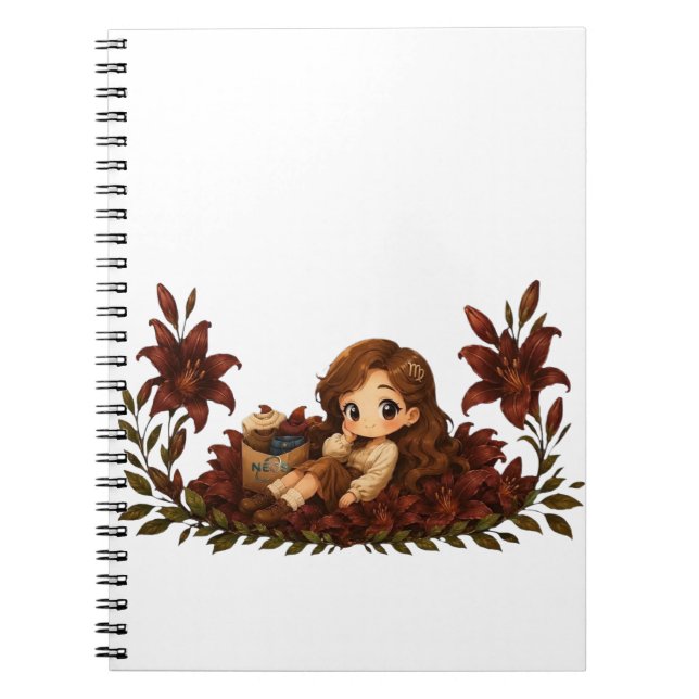 Kawaii Zodiac Neos Jungfrun Anteckningsbok (Framsidan)