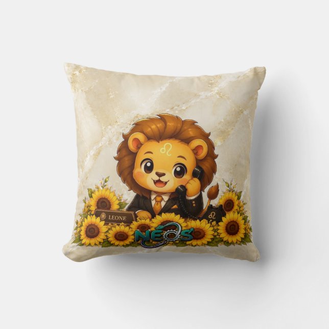 Kawaii Zodiac Neos Lejon Kudde (Framsida)