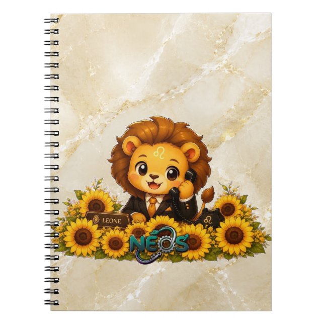 Kawaii Zodiac Neos Lejonet Anteckningsbok (Framsidan)
