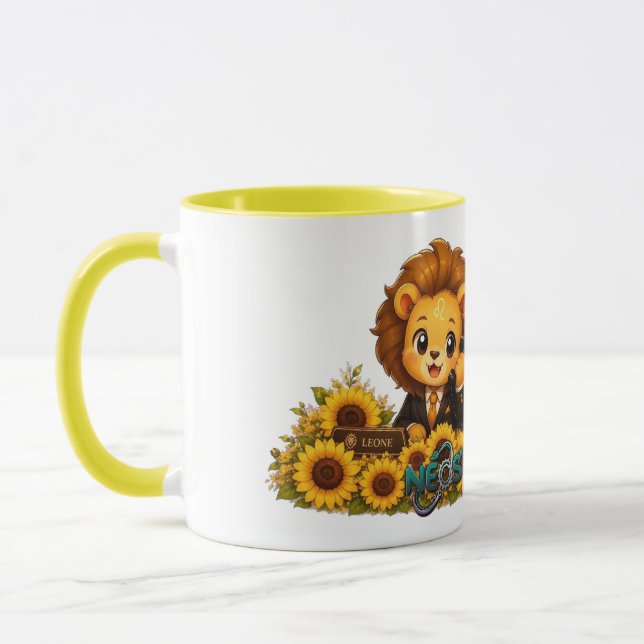 Kawaii Zodiac Neos Lejonet Mugg (Vänster)