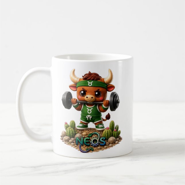 Kawaii Zodiac Neos Oxen Kaffemugg (Vänster)