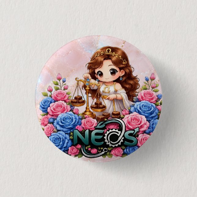 Kawaii Zodiac Neos Vågen Knapp (Framsida)