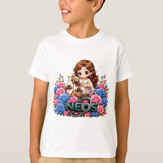 Kawaii Zodiac Neos Vågen T Shirt (Framsida)