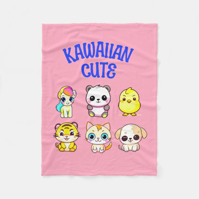 Kawaiian Cute Stil Fleecefilt (Framsidan)