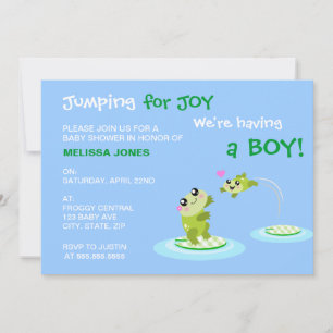 Kawaiigrodling för att ha kul, Blue Boy Baby Showe Inbjudningar