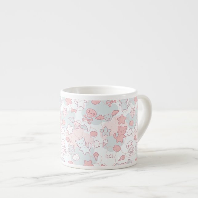 kawaiimönster med klotter espressomugg (Framsida höger)