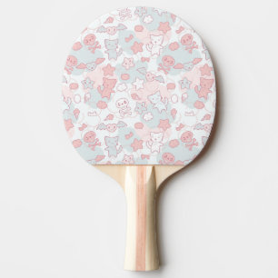 kawaiimönster med klotter pingisracket