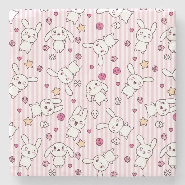 kawaiirandmönster underlägg sten (Framsidan)