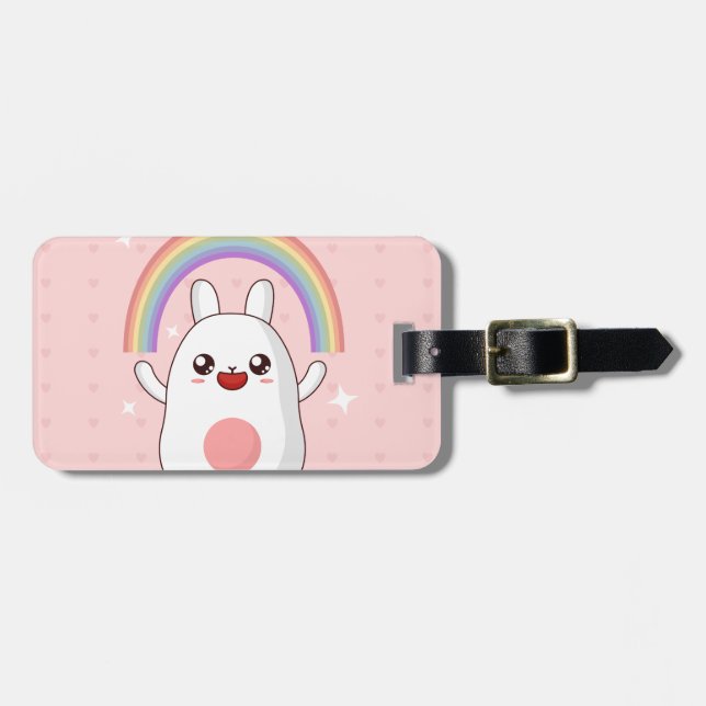 Kawaiiregnbågsklipp Bagagebricka (Horisontell Framsida)