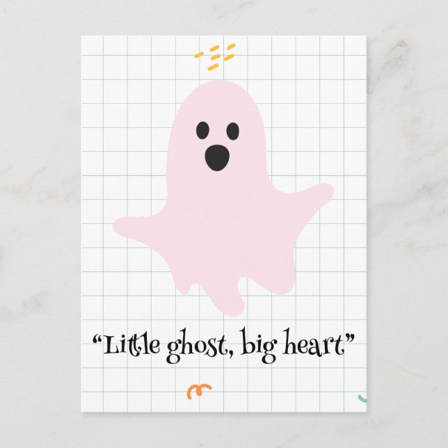 kawaiispöke, söt pooky halloween vykort (Framsida)