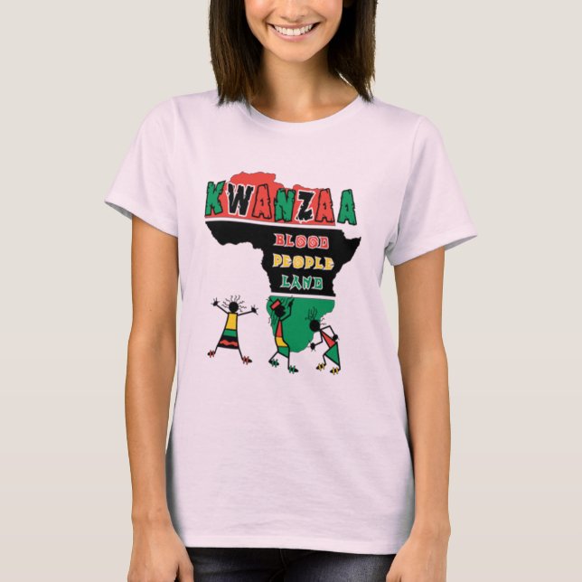 Kawanzaa Blood People Land Tee Shirt (Framsida)