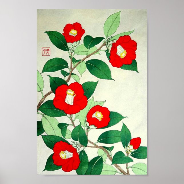 Kawarazaki Shodo Blomkalender för Japanska blommor Poster (Framsidan)