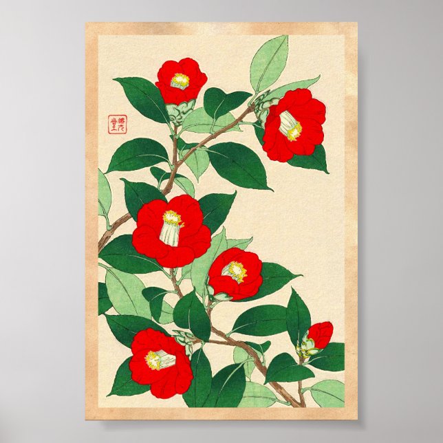 Kawarazaki Shodo Blommigt Calander of Japan-blommo Poster (Framsidan)