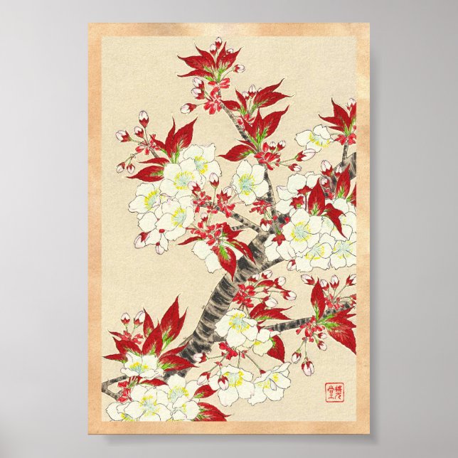 Kawarazaki Shodo Blommigt Calendar of Japan Poster (Framsidan)